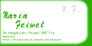 maria feiwel business card